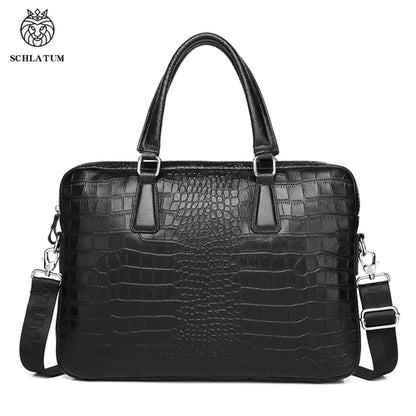 Image of Schlatum Genuine Leather Crocodile Grain Briefcases Hard For Men 15 6 1120304880 from Edmene LLC