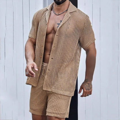 Image of Summer See Through Mens Shorts Set 1744248792 from Edmene LLC