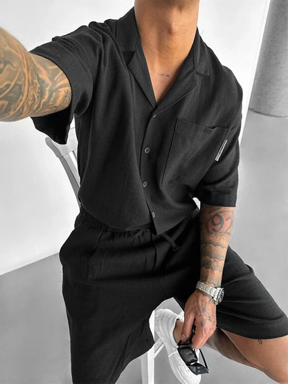 Image of Cool Comfortable Men Beach Vacation Shorts Set 1292749249 from Edmene LLC