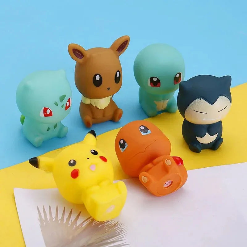 6pcs Pokemon Pikachu Figures Bathroom Bath Shower Baby Children Play