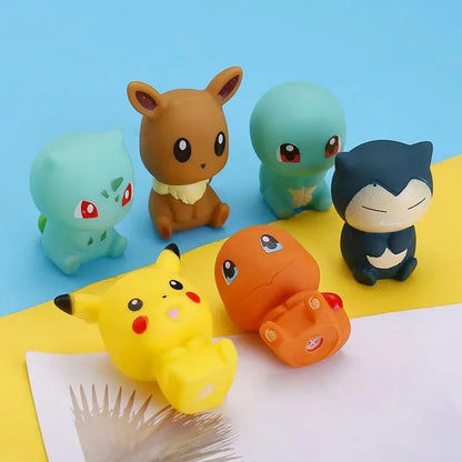 6pcs Pokemon Pikachu Figures Bathroom Bath Shower Baby Children Play