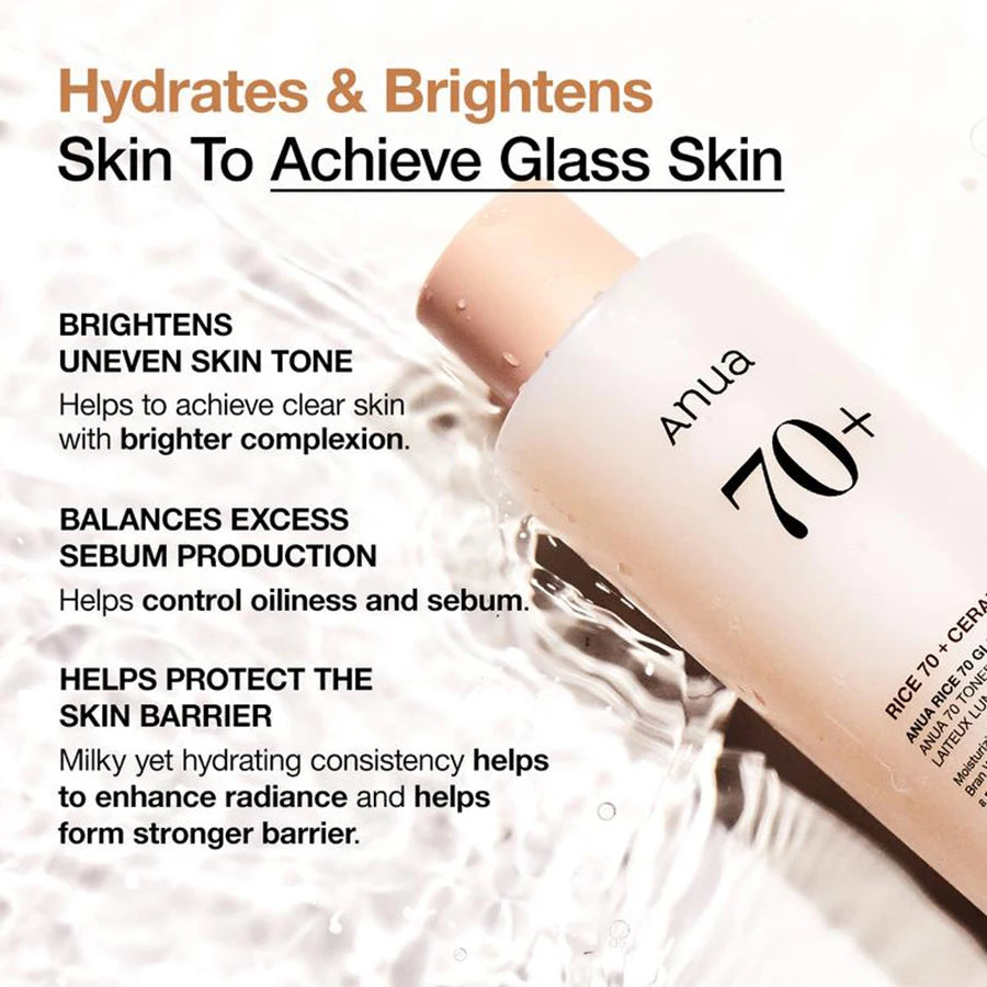Image of Anua Rice 70 Toner Hydrating And Nourishing Suitable For Glass Skin 352617457 from Edmene LLC