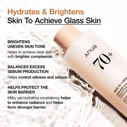 Image of Anua Rice 70 Toner Hydrating And Nourishing Suitable For Glass Skin 352617457 from Edmene LLC