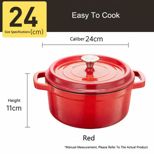 COOKER KING Cast Iron Enamel Non Stick Pot Household Stew soup Pot Gas