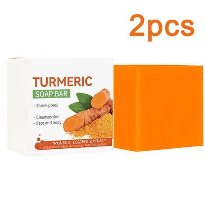 Image of Hand Made Turmeric Soap Body Cleaning Lightening Dark Underarm Leg 1326779137 from Edmene LLC