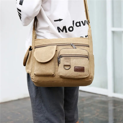 Image of Men Canvas Shoulder Bags Casual Tote Travel Mens Crossbody Bag Luxury 1578294836 from Edmene LLC