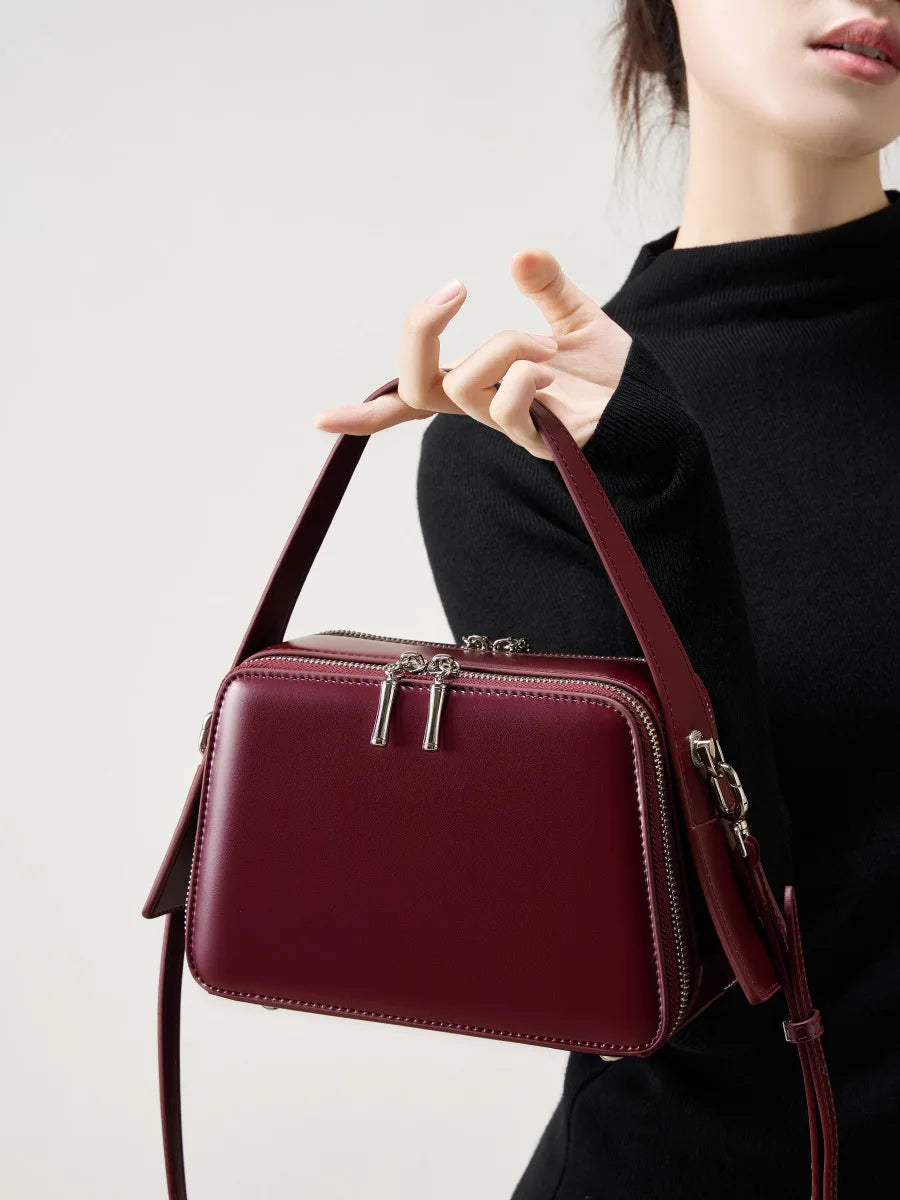 Image of Yanatari Underarm Cowhide Genuine Leather Handbags Women Vintage 964024932 from Edmene LLC