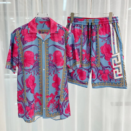 Image of Men Vacation Casual Beach Shorts Set 796173207 from Edmene LLC