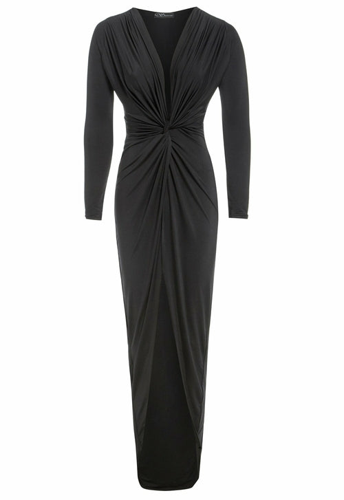 Image of Black Twist Front Dress 1113110094 from Edmene LLC