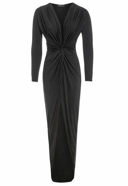 Image of Black Twist Front Dress 1113110094 from Edmene LLC