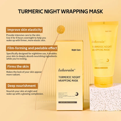 Image of Kojic Acid Turmeric Overnight Wrapping Peel Off Mask Nourishes 769945964 from Edmene LLC