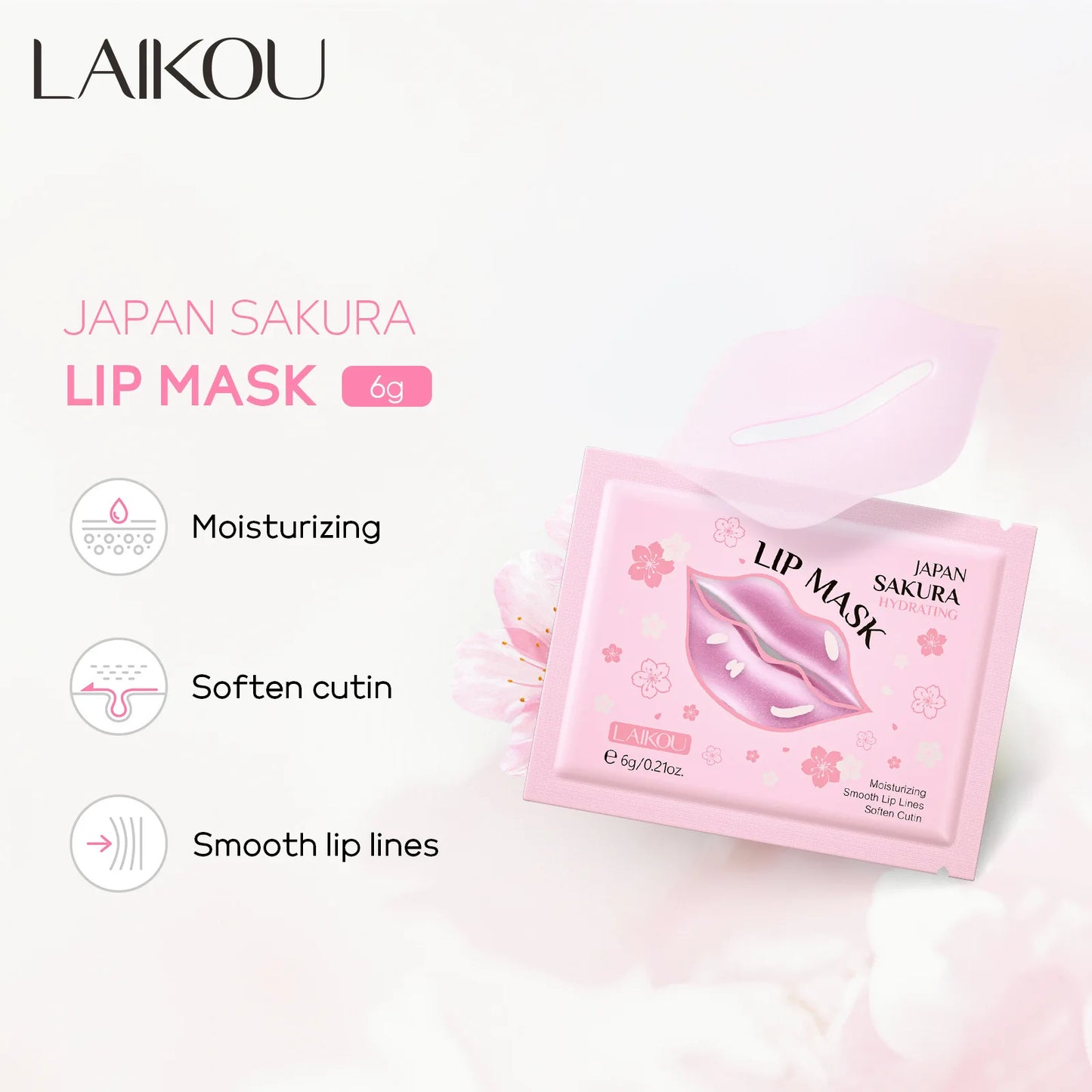 Image of Laikou Moisturizing Cherry Blossom Lip Mask Exfoliating Scrub 1738274031 from Edmene LLC