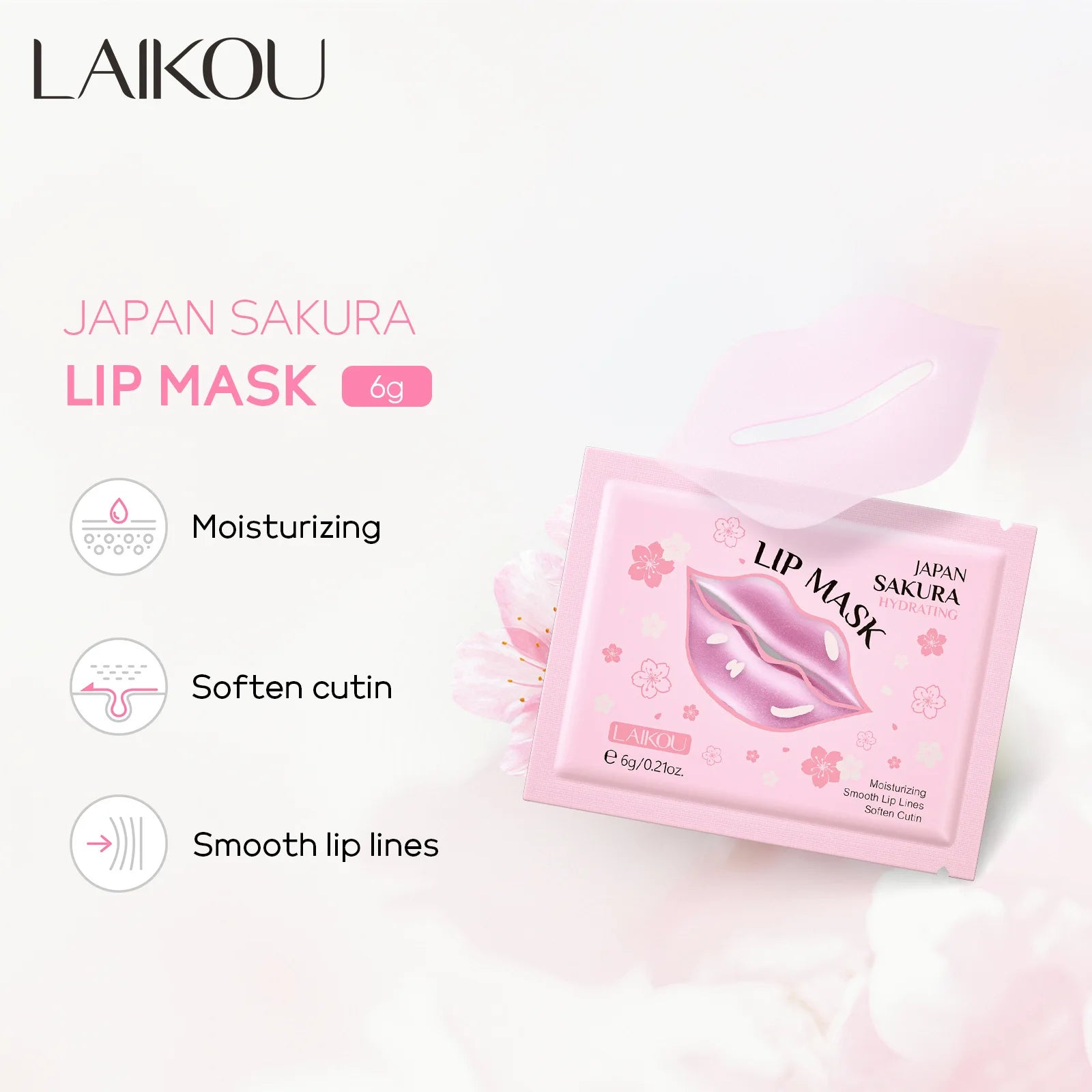 Image of Laikou Moisturizing Cherry Blossom Lip Mask Exfoliating Scrub 1738274031 from Edmene LLC