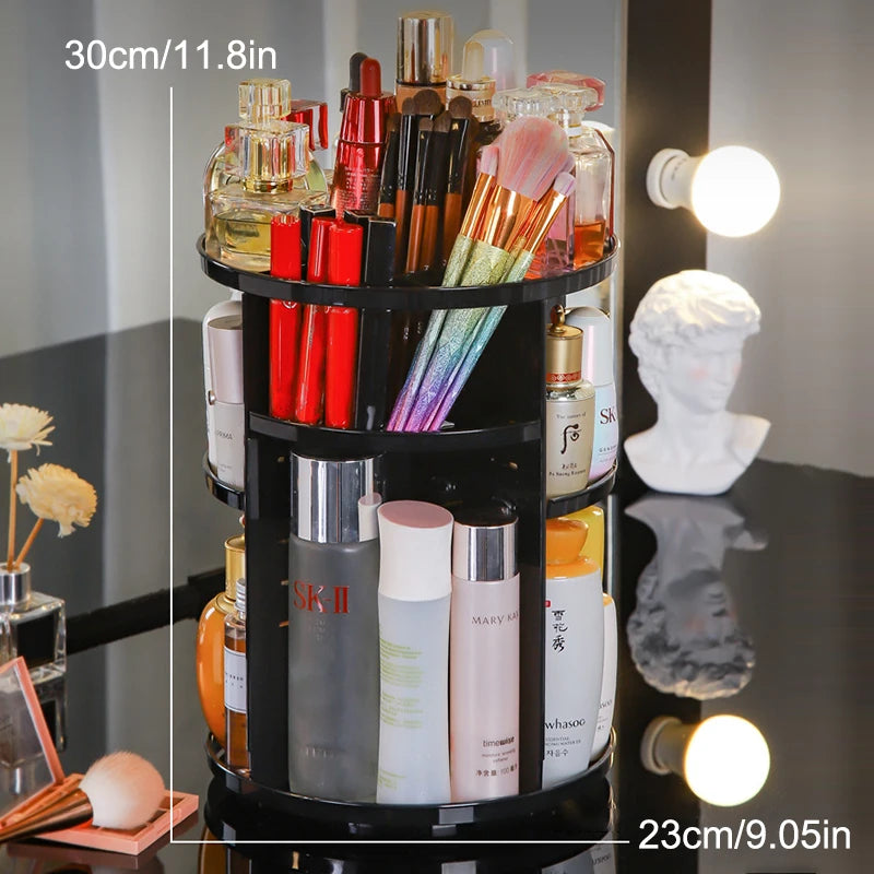 Image of 360 Degree Rotating Cosmetic Storage Rack Adjustable Layer Cosmetic 462080961 from Edmene LLC