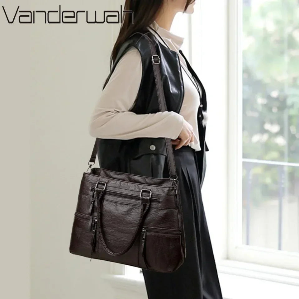 Image of Elegant Handbag For Women High Quality Leather Top Handle Bags Purse 936366626 from Edmene LLC