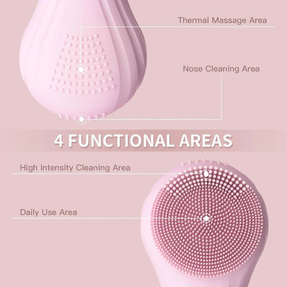 Image of Sonic Waterproof Facial Cleansing Brush Rechargeable Scrubber 1012297381 from Edmene LLC