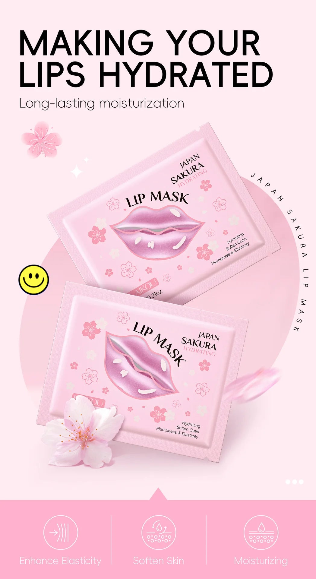 Image of Laikou Moisturizing Cherry Blossom Lip Mask Exfoliating Scrub 1738274031 from Edmene LLC