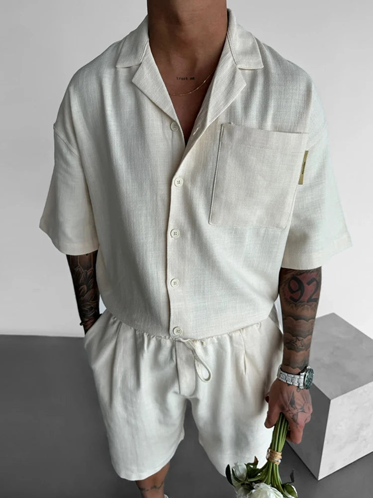 Image of Cool Comfortable Men Beach Vacation Shorts Set 1292749249 from Edmene LLC