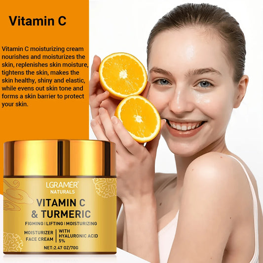 Image of Turmeric Vitamin C Face cream Retinol Moisturizing Firmin... from Edmene LLC