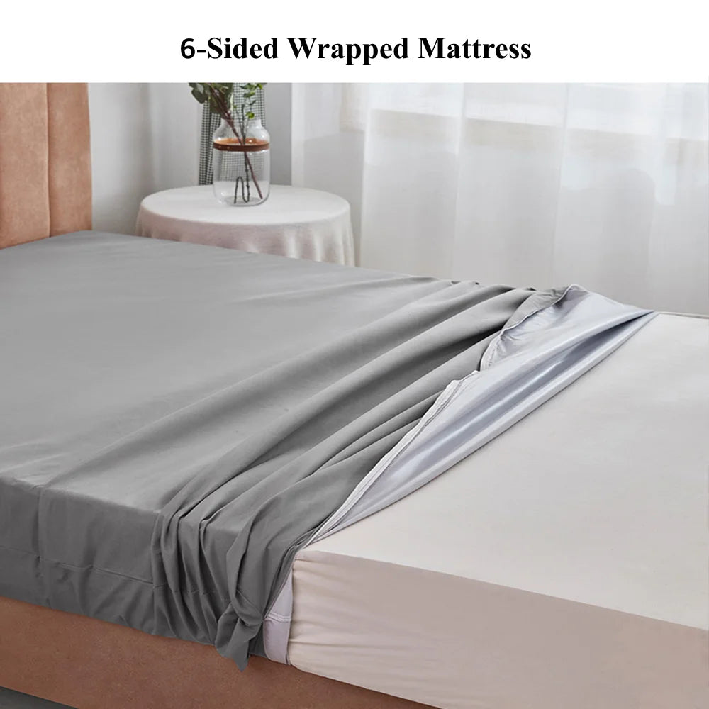 6-Sides Fully Enclosed Waterproof Mattress Cover with Zipper