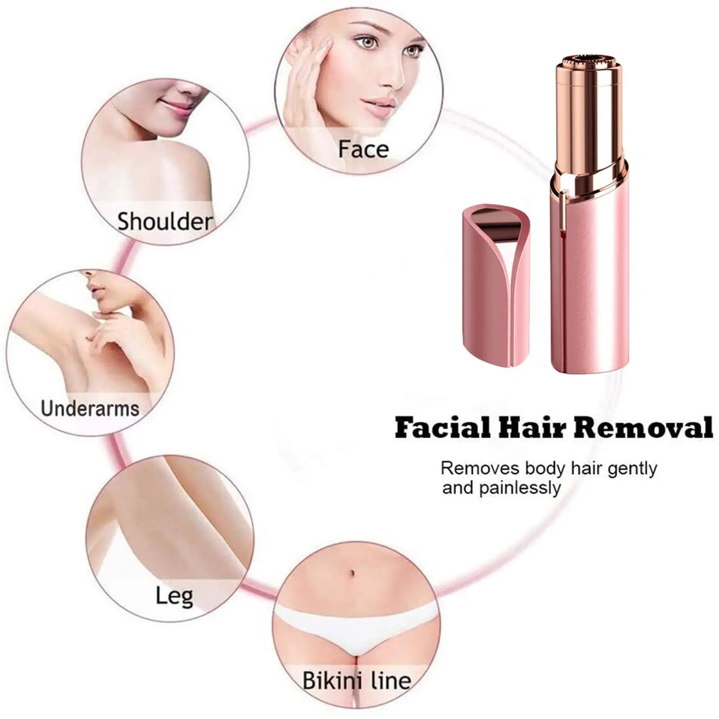 Facial Hair Removal for Women, Mini Hair Remover, Electric Razor