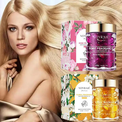 30pcs Hair Care Vitamin Capsules Rose, Lily Extract Hair Treatment Oil