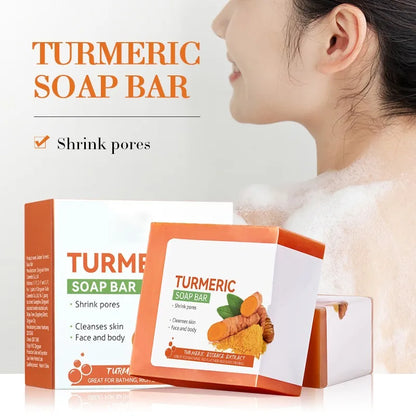 Image of Hand Made Turmeric Soap Body Cleaning Lightening Dark Underarm Leg 1326779137 from Edmene LLC