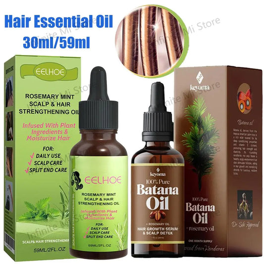 30ml/59ml Batana Rosemary Mint Scalp Hair Strengthening Oil Biotin