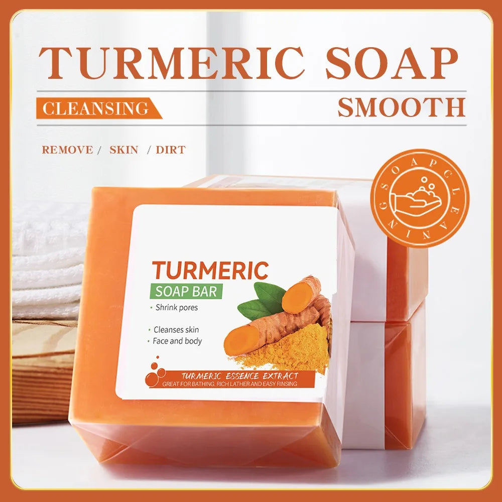 Image of Hand Made Turmeric Soap Body Cleaning Lightening Dark Und... from Edmene LLC