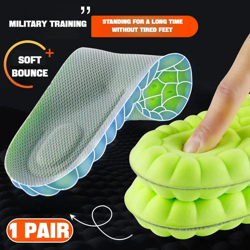 1Pair 4D Soft Shoes Insoles for Feet Plantar Fasciitis Insole Arch