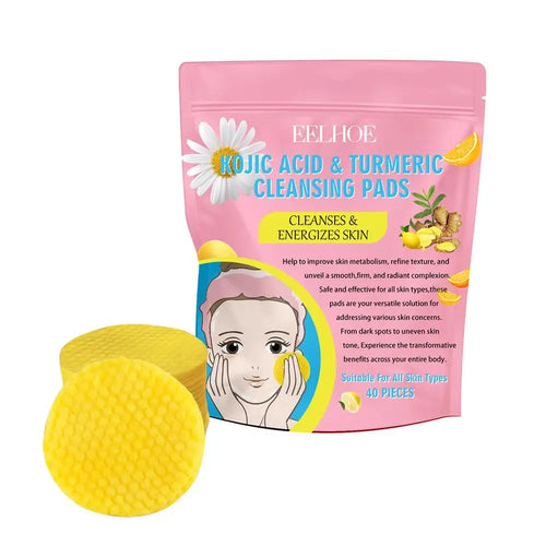 Image of 40 50Pcs Turmeric Kojic Acid Cleansing Pads Exfoliating Pads Facial 55000587 from Edmene LLC