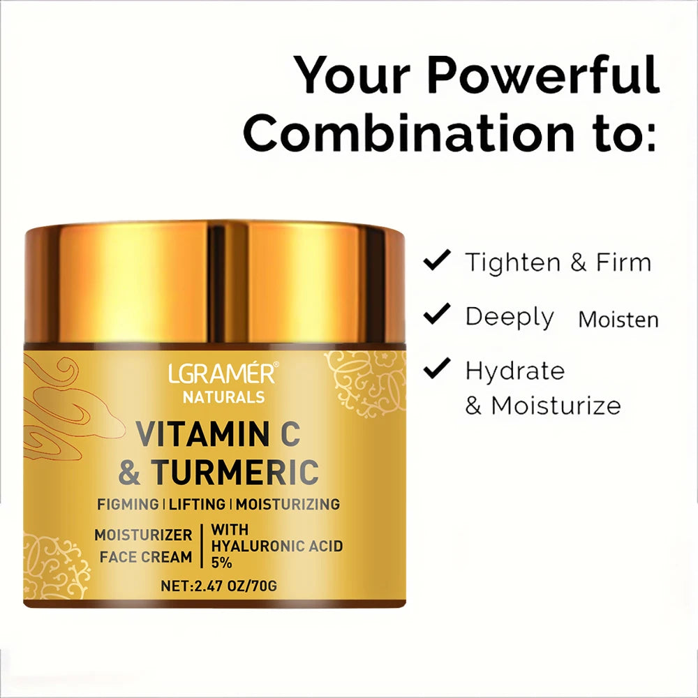 Image of Turmeric Vitamin C Face Cream Retinol Moisturizing Firming Hyaluronic 596836566 from Edmene LLC