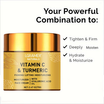 Image of Turmeric Vitamin C Face Cream Retinol Moisturizing Firming Hyaluronic 596836566 from Edmene LLC