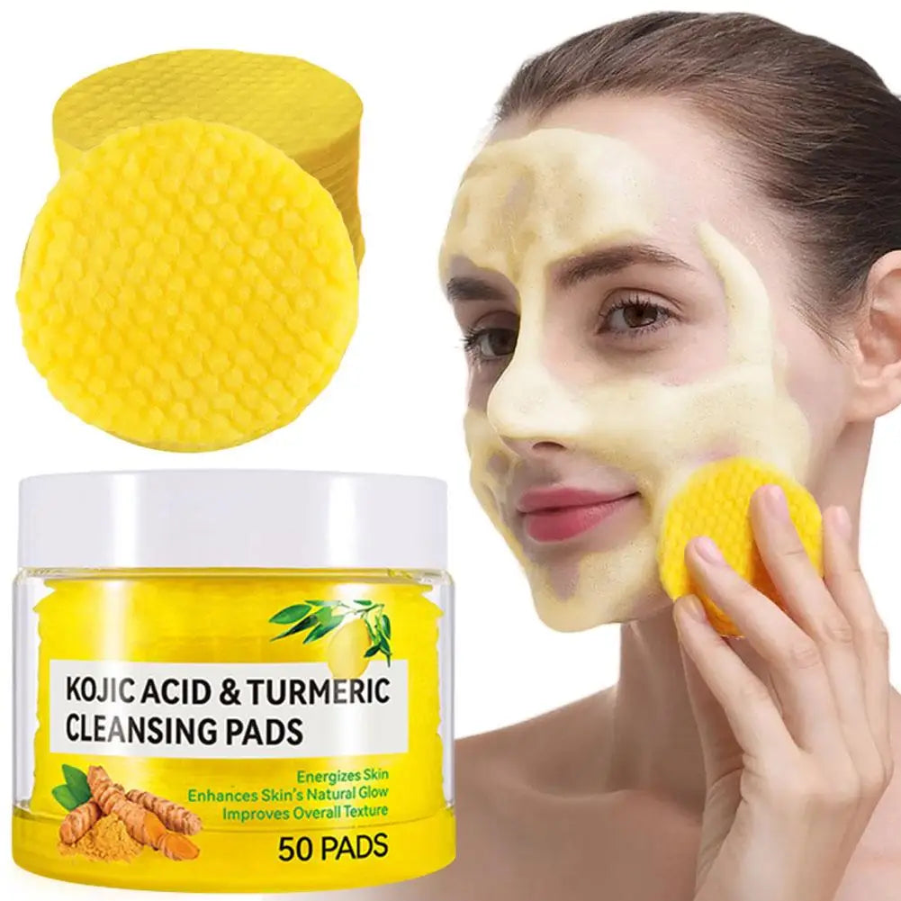Image of 40 50Pcs Turmeric Kojic Acid Cleansing Pads Exfoliating Pads Facial 55000587 from Edmene LLC