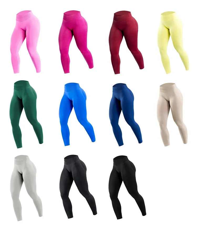 Image of Women Three Waist Gym Yoga Pants High Waist Peach Buttock... from Edmene LLC