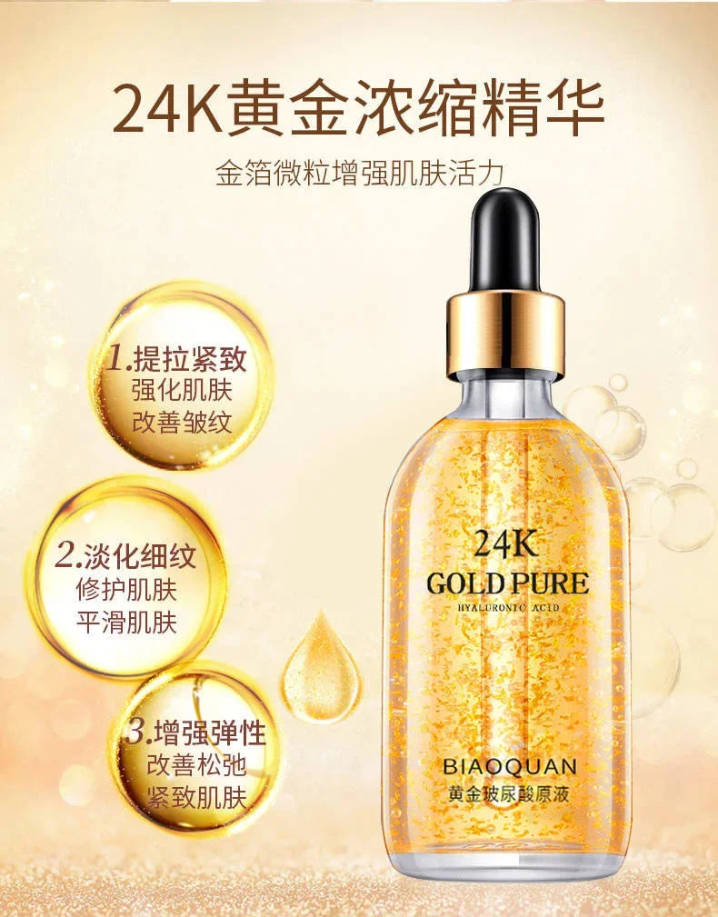 Image of 100Ml 24K Gold Hyaluronic Acid Nicotinamide Face Serum Anti Aging 1752711546 from Edmene LLC