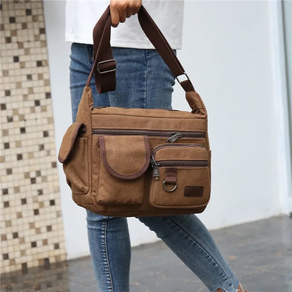 Image of Men Canvas Shoulder Bags Casual Tote Travel Mens Crossbody Bag Luxury 1578294836 from Edmene LLC