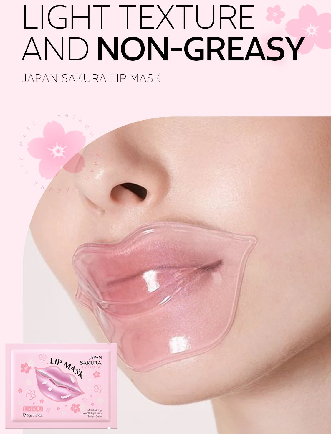 Image of LAIKOU Moisturizing Cherry Blossom Lip Mask Exfoliating S... from Edmene LLC