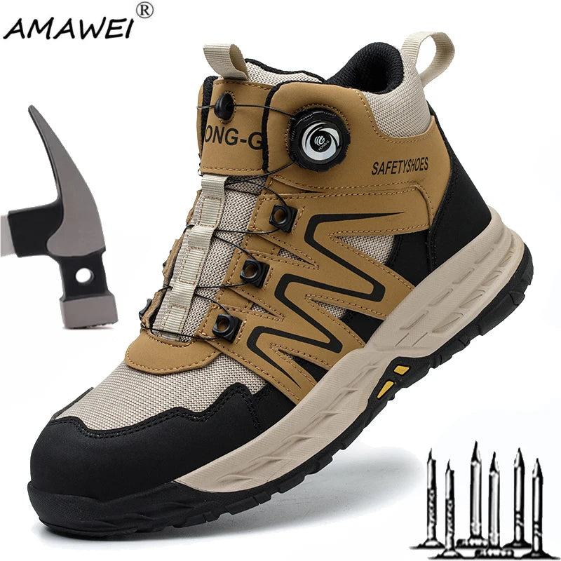 Image of New Safety Boots Men Work Indestructible Shoes Sneakers S... from Edmene LLC