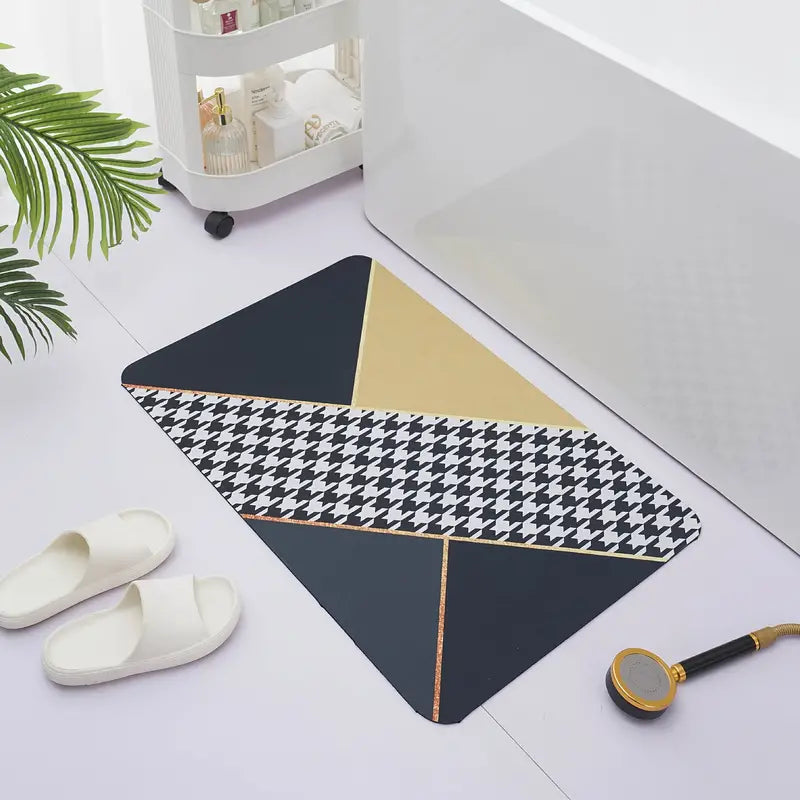 Silicone Non-Slip Bathroom Rug with Soft Cushion