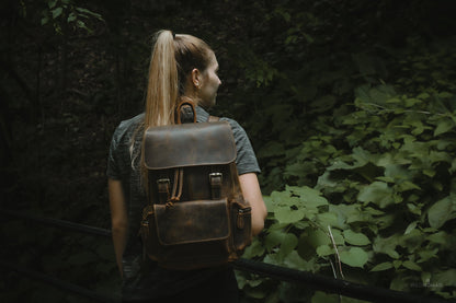 Image of The Hagen Backpack Vintage Leather Backpack 1242026294 from Edmene LLC