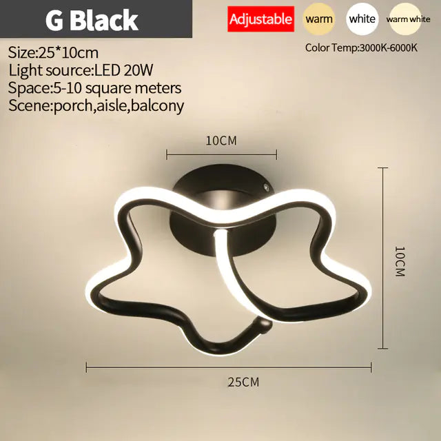 Nordic LED Ceiling Lights for Home, Bedroom & Corridor