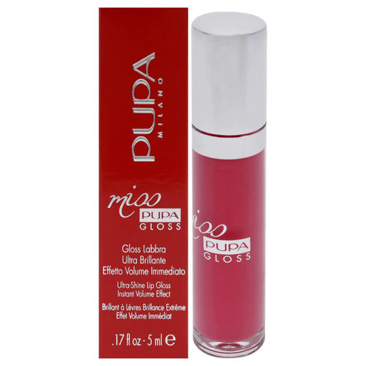 Pupa Milano Miss Milano Lip Gloss - Shiny Smooth Plump - Soft Innovative Gel Texture - Glides Smoothly On Lips - For A Moisturizing And Volume Enhancing Effect - 303 Extreme Fuchsia - 0.17 OZ