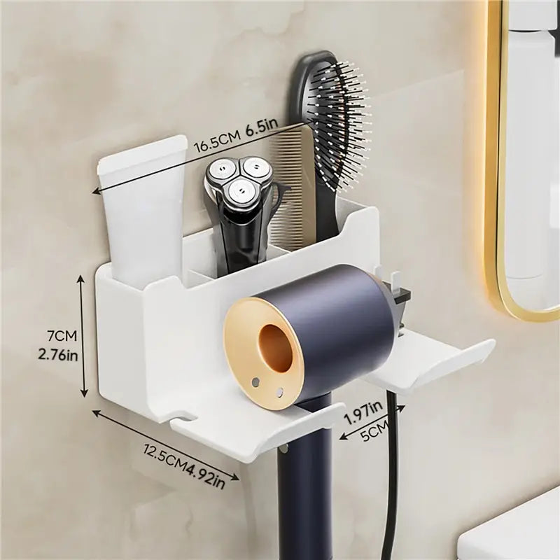 Wall Mounted Bathroom Storage Holder for Hair Tools