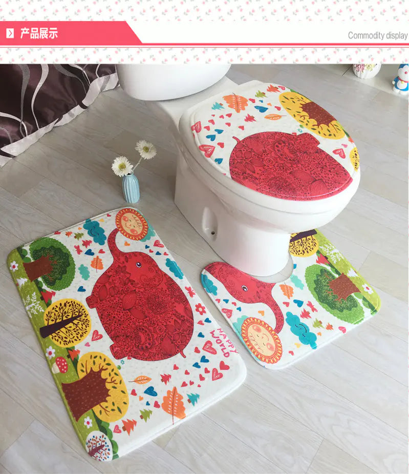 European Style Bathroom Mat for Restroom Decor