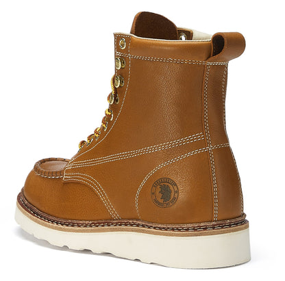 Image of Rockrooster Mens 7 Inch Brown Soft Toe Wedge Work Boots With Vibram® Outsole Vap611 1140217607 from Edmene LLC