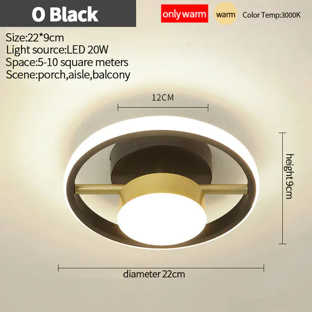 Nordic LED Ceiling Lights for Home, Bedroom & Corridor