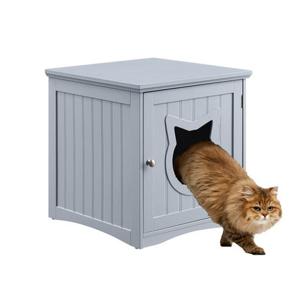 Image of Cat House And Litter Box Enclosure Nightstand White 489974868 from Edmene LLC