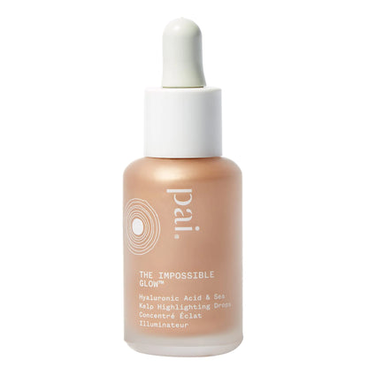 Pai Skincare - The Impossible Glow Organic Hyaluronic Acid + Sea Kelp Glow Drops | Natural Vegan Sensitive Skincare (Rose Gold 1 fl oz | 30 ml)