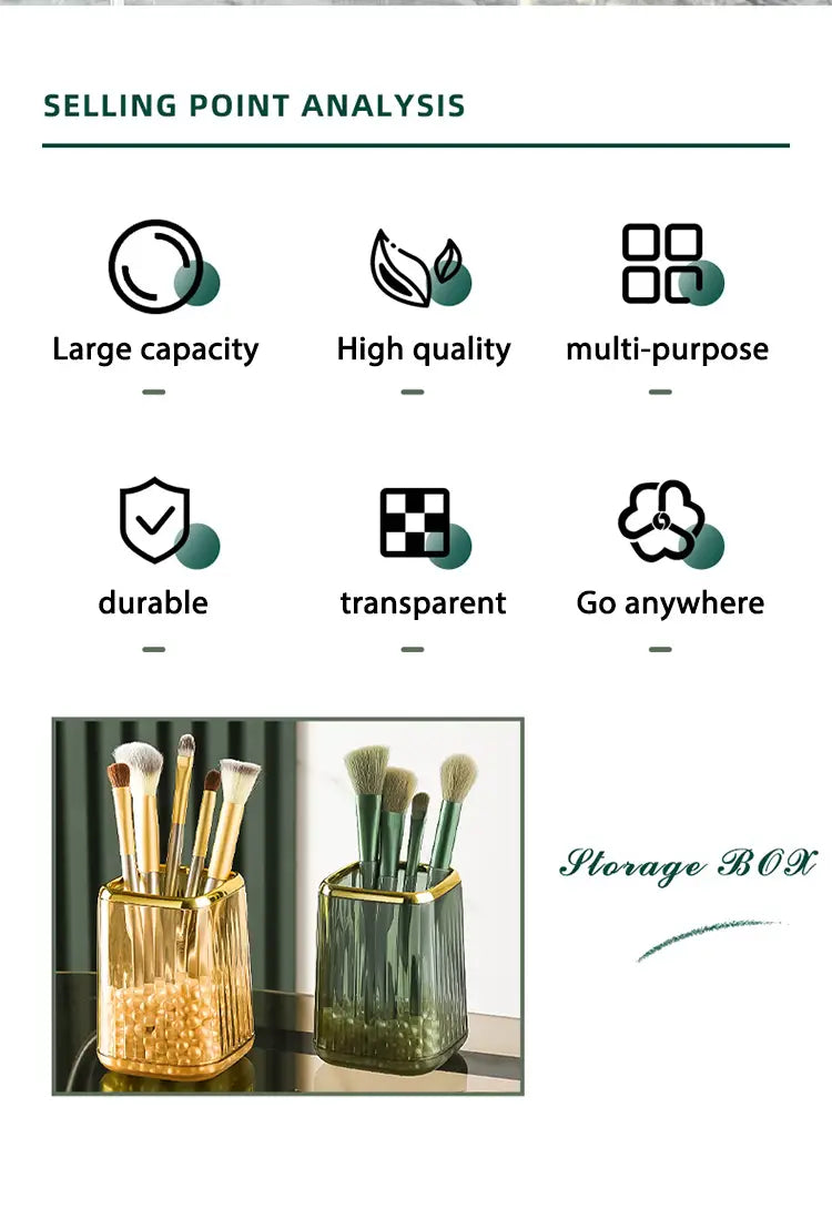 Makeup Brush Holder Organizer for Desk and Bathroom